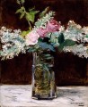 lilas y rosas Eduard Manet